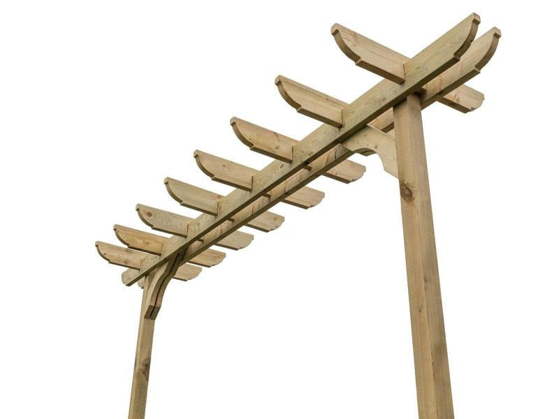 Arbor Garden Solutions Corbel Double Beam Pergola, Plant Climbing Arbour - Sculpted brace
