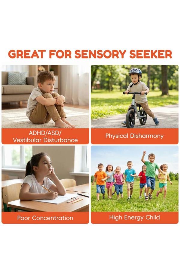 Living and Home Flower Sensory Balance Training Spinning Chair for Kids