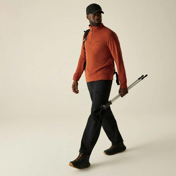 Regatta Great Outdoors Mens Thompson Half Zip Fleece Top - Rooibos Tea - 