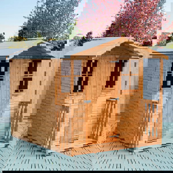 Shire Casita + Verandah 7x9 12mm interlock Clad wooden Shed - Best Shed