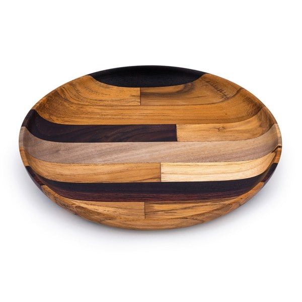 Paguro Premium Upcycled End Grain Wooden Serving Plate (2 Patterns)