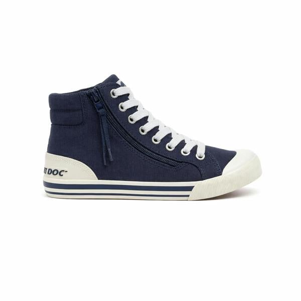 Rocket Dog Rocket Dog JAZZIN HI 12A CANVAS Womens Hi-Top Trainers Navy