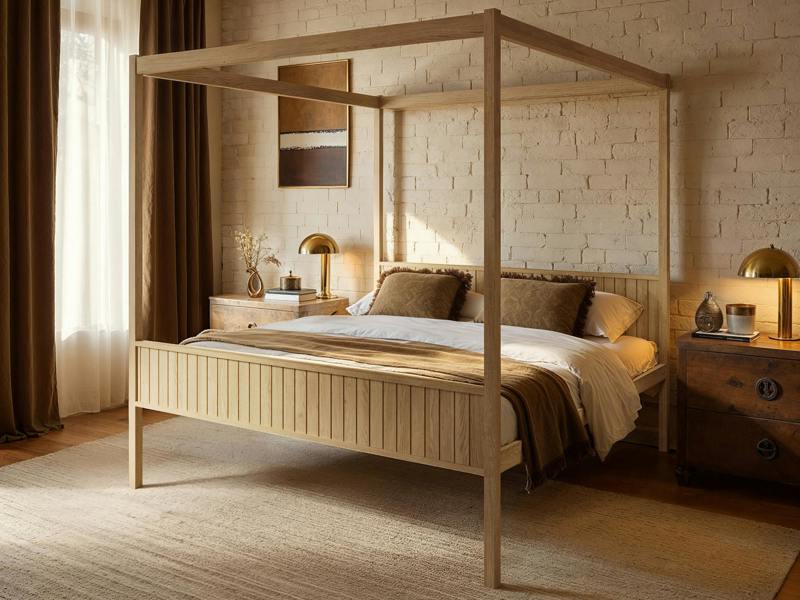 Flair Maddy 4 Poster Bed Natural