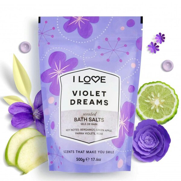 I LOVE Signature Violet Dreams Bath Salts, 500g