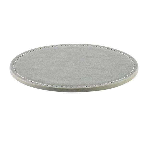 MidOcean Posa PU Round Coaster - Stone Grey - 