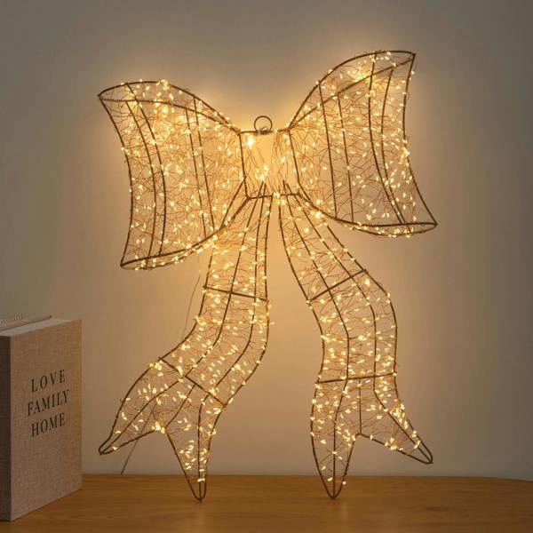 Samuel Alexander 58cm Light up Christmas Galaxy Bow Light with 960 Warm White LEDs