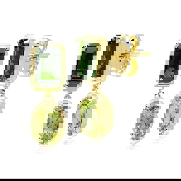 253E336601925 ECFEW™ Creator Chrome Diopside & Peridot Dangle Earrings In Sterling Silver 1