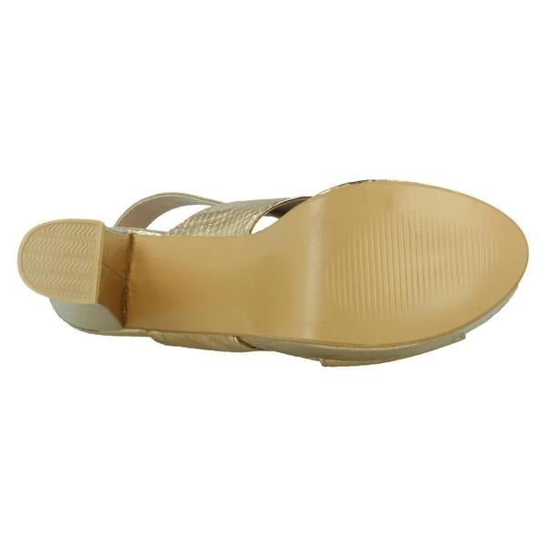 Spot On Ladies High Heeled Chunky Platform Sandals F12019