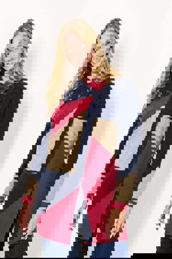 Mudflower Colour Block Coatigan