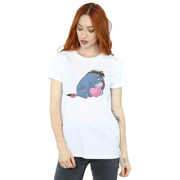 Disney Womens/Ladies Winnie The Pooh Eeyore Mouth Cotton Boyfriend T-Shirt - White