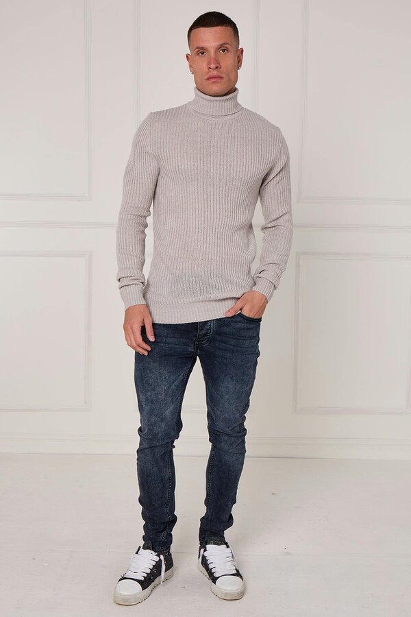 Men’s Ribbed Turtleneck Jumper