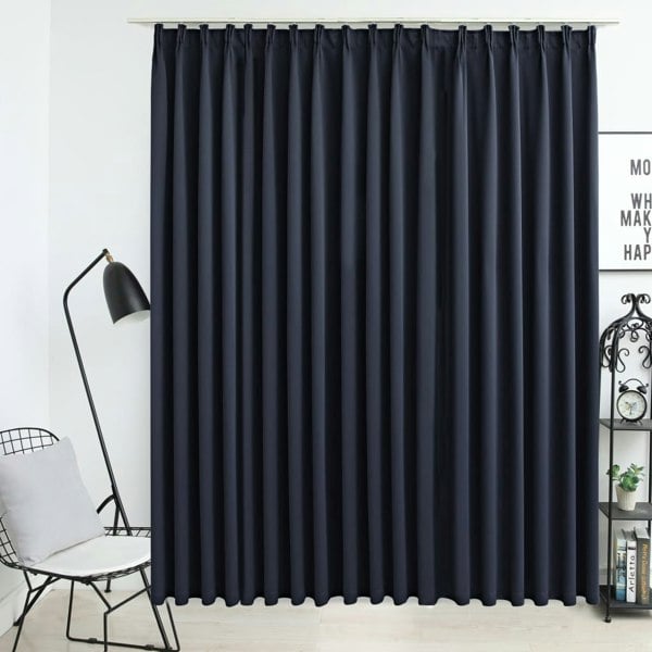 Berkfield Blackout Curtain with Hooks Anthracite 290x245 cm