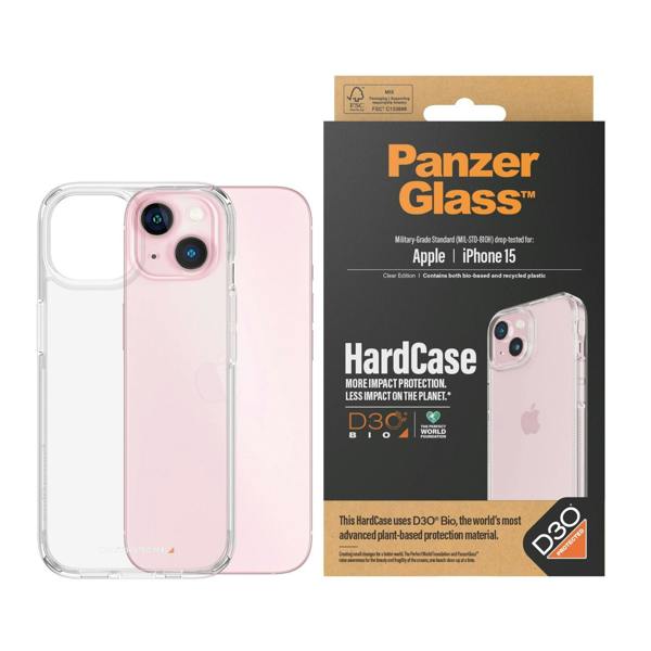 PanzerGlass Panzer Glass Military Grade Standard Hard Case for iPhone 15 6.1" Clear - 1172