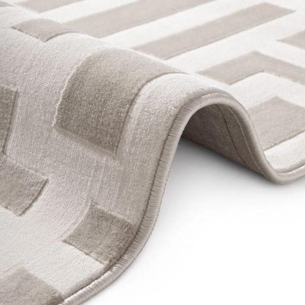 Hanse Home Perles Shortpile Cream Rug – Modern Geometric