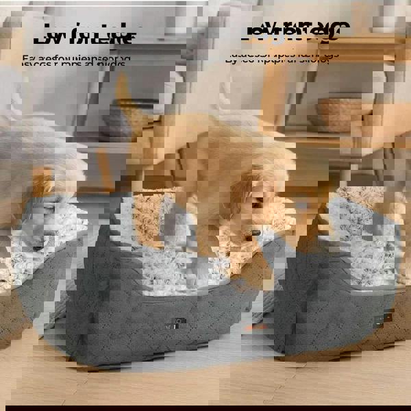 Skylos Large Dog Calming Bed Pet Puppy Fluffy Plush Cushion Waterproof  Washable