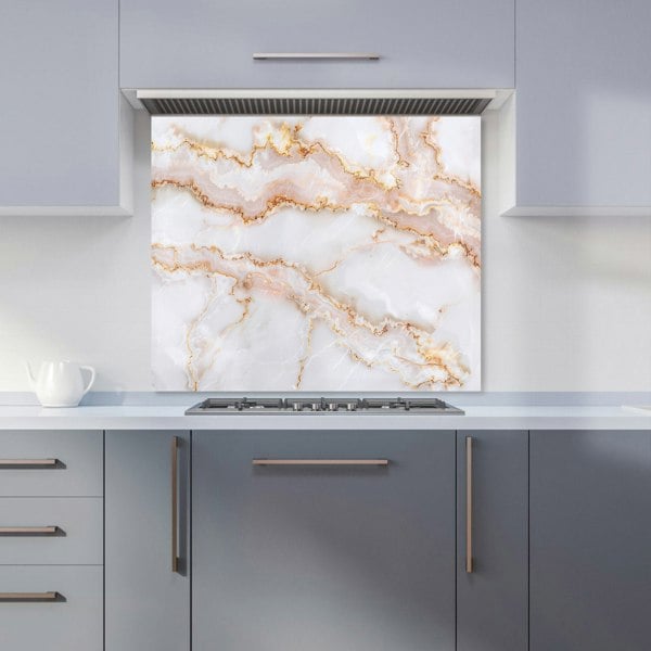 Warren Reed - Designer Peach Quartz Effect Kitchen Splashback