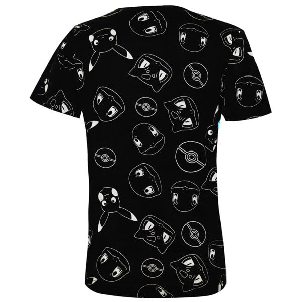 Pokemon Boys Characters T-Shirt - Black/White