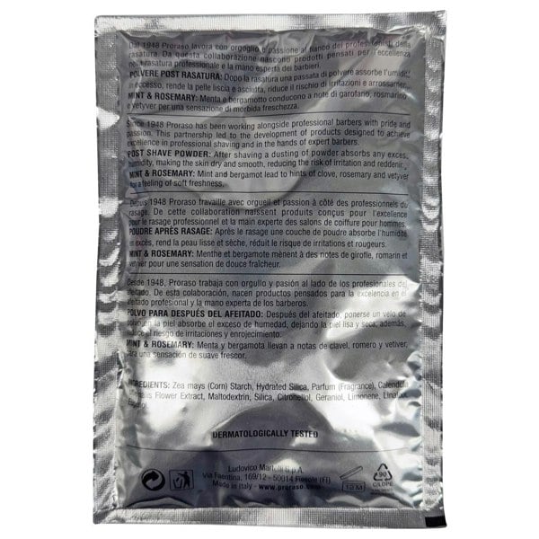 Proraso Post Shave Powder [Mint & Rosemary] 100g