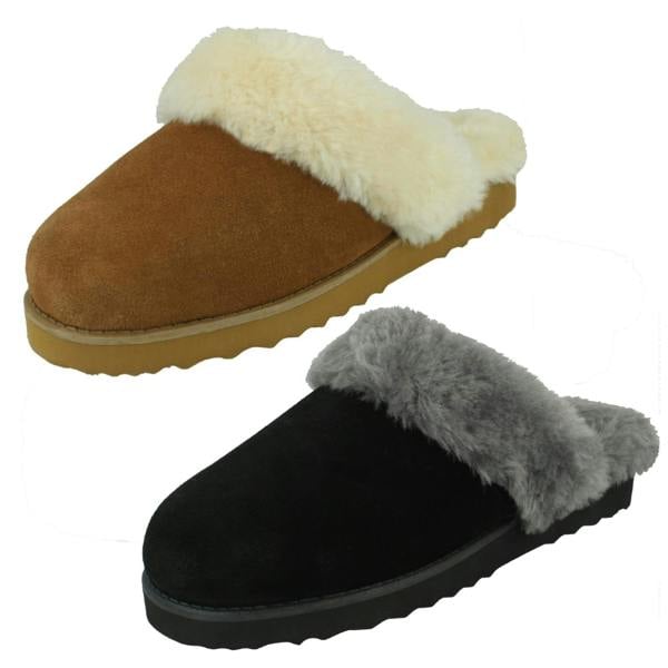 Spot On Ladies Spot On Suede Mule Slippers  X2125