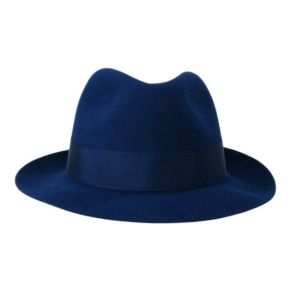 Gamble & Gunn 'Camden' Navy Blue Fur Felt Trilby