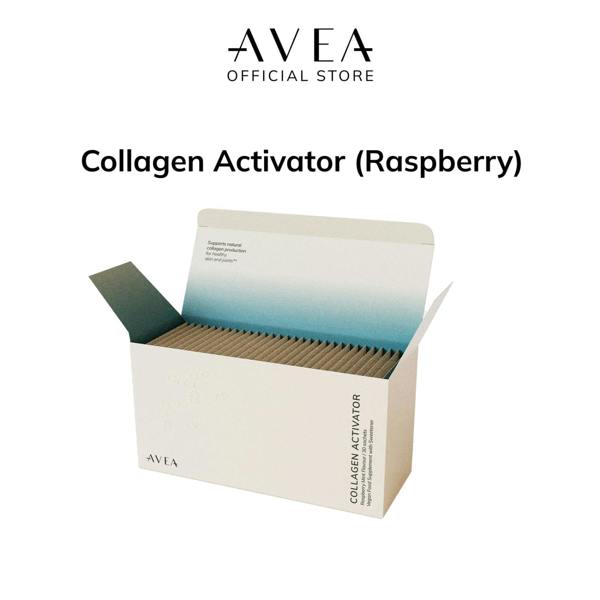 AVEA Collagen Activator - Raspberry-Mint 30 Powder Sachets - 8400mg Colgevity™ - 4x More Effective - Youthful Skin, Hair & Nails - Vegan