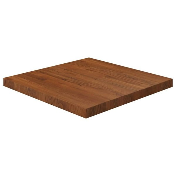 Berkfield Square Table Top Dark Brown 60x60x4cm Treated Solid Wood Oak