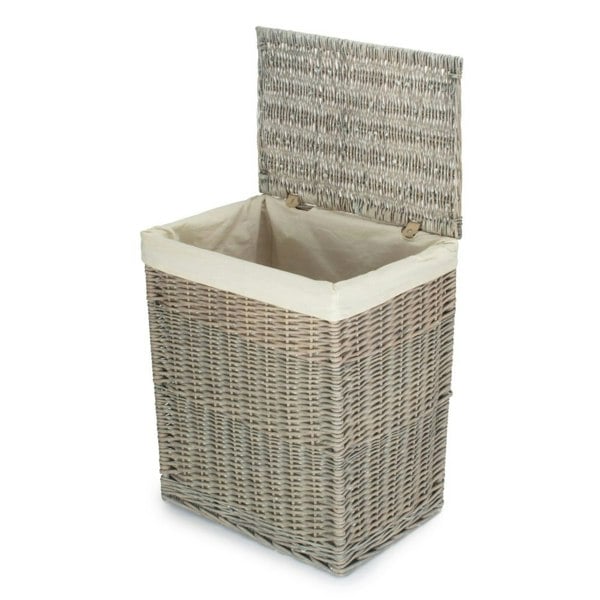Slim Grey Wash Laundry Basket