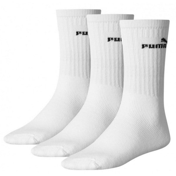 Puma Unisex Adults Crew Socks (Pack Of 3) - White