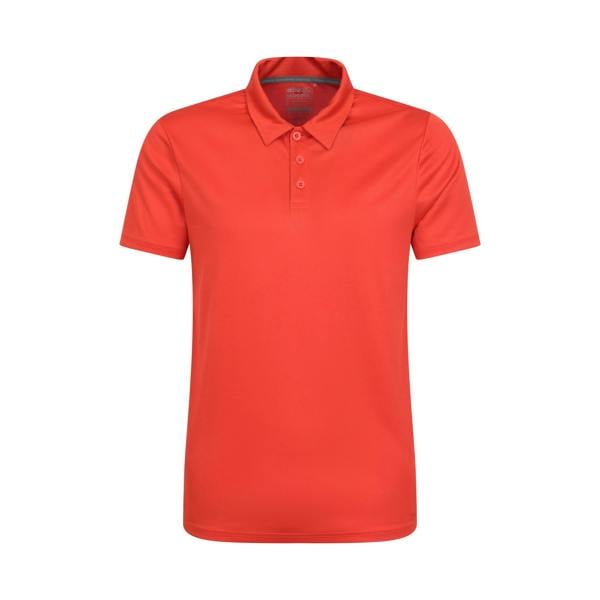 Mountain Warehouse Mens Endurance IsoCool Polo Shirt - Bright Orange - 