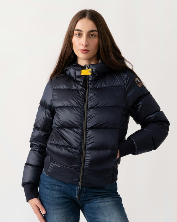 Parajumpers Mariah Womens Hooded Down Bomber - Blue Navy 316