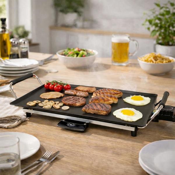 Dragodirect Electric Non-Stick Teppanyaki Grill 48 x 27CM BBQ Hot Plate