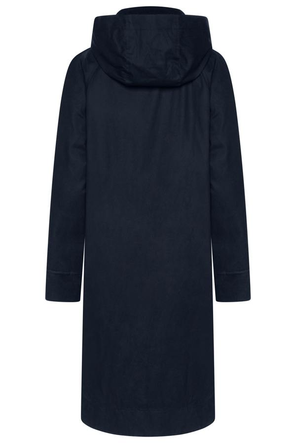 Elle Waxed Cotton Long Coat