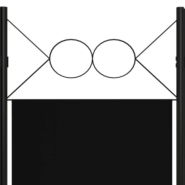 Berkfield 5-Panel Room Divider Black 200x180 cm