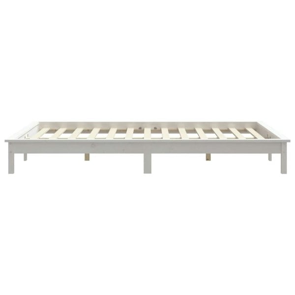 Berkfield Bed Frame White 120x200 cm Solid Wood Pine