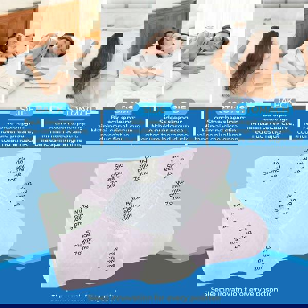 Lavio Ergonomic Neck Pillow Memory Foam for Sleep Well Breathable Washable Cover