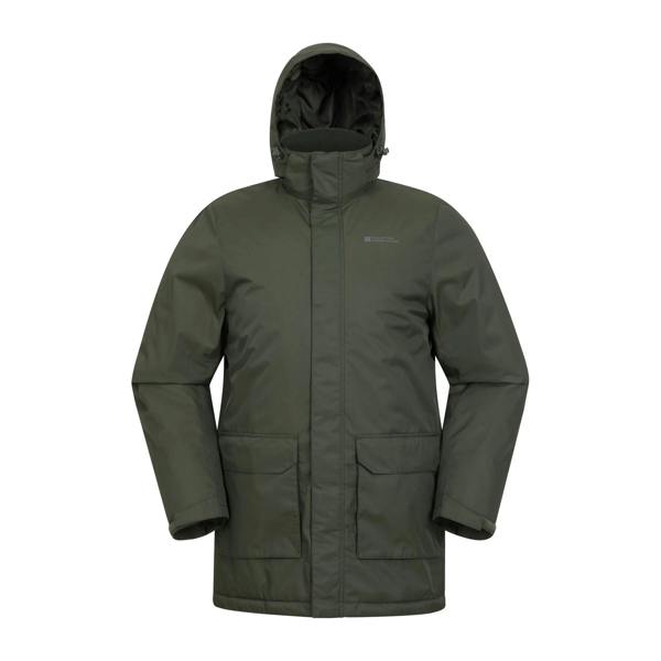 Mountain Warehouse Mens Ranger Padded Parka - Khaki Green - 