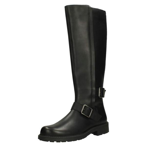 Clarks Ladies Clarks Buckle Detail Knee High Boots Orinoco2 Tall