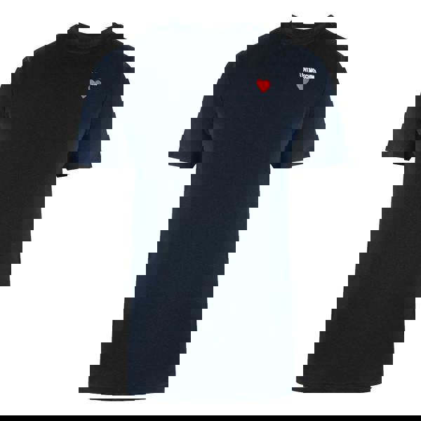 Love Moschino Small Heart Logo Navy Blue T-Shirt - Nova Clothing