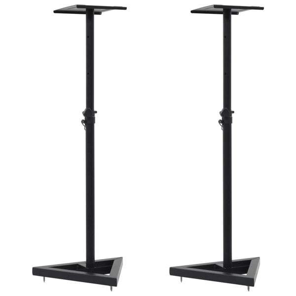 Berkfield Studio Monitor Speaker Stands 2 pcs Black Steel