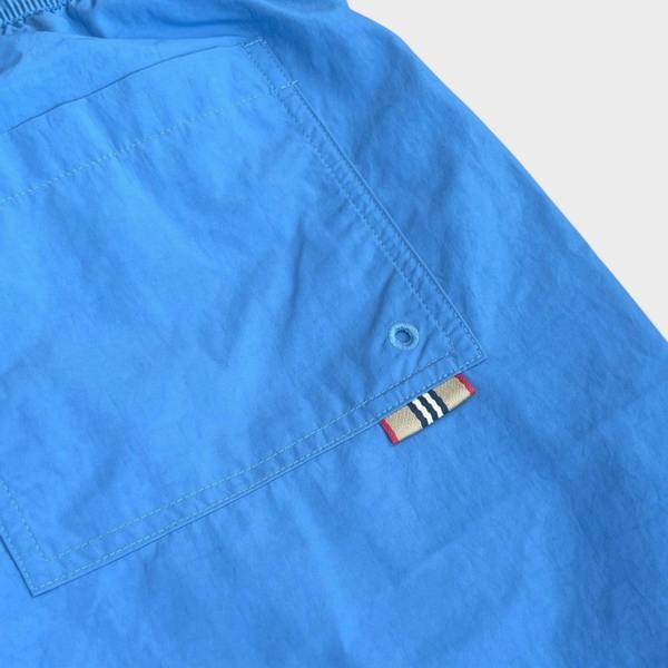Burberry Martin Nylon Logo Swim Shorts Periwinkle Blue