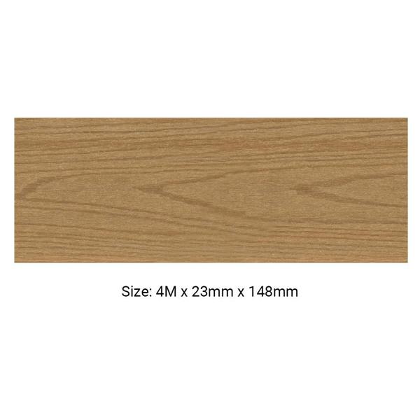 Britwall 3D Embossed Composite Decking Teak B 4000 x 148 x 21 mm Slip Resistant Outdoor Deck Board