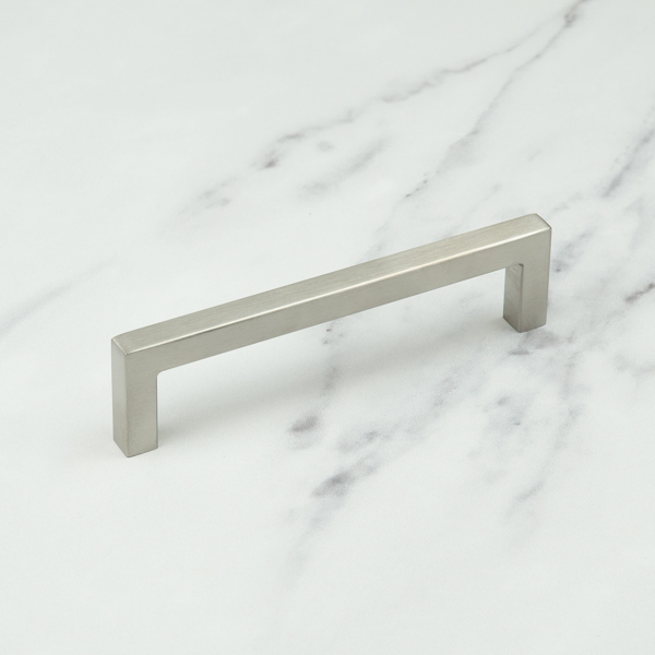 Handle & Home Brushed Nickel Square Cabinet Handles - 128mm Handle