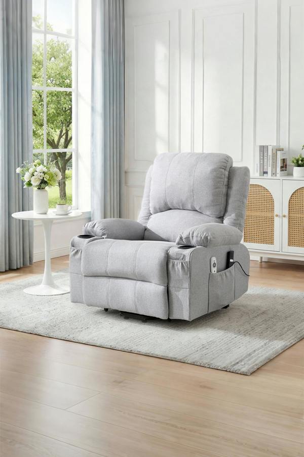Living and Home Electric Single-Seat Recliner Chair with Heating & Massage Function