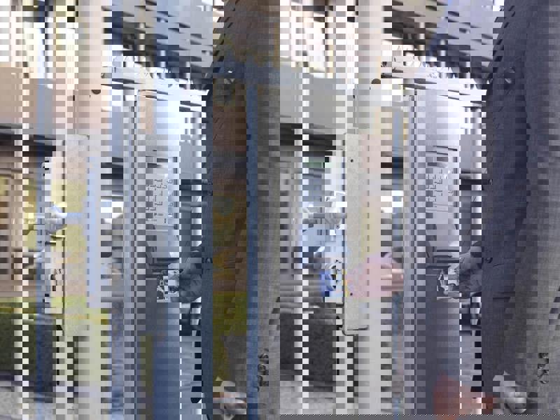 Durable Acrylic Security Pass ID Card Holders with Badge Reel | 10 Pack | Clear