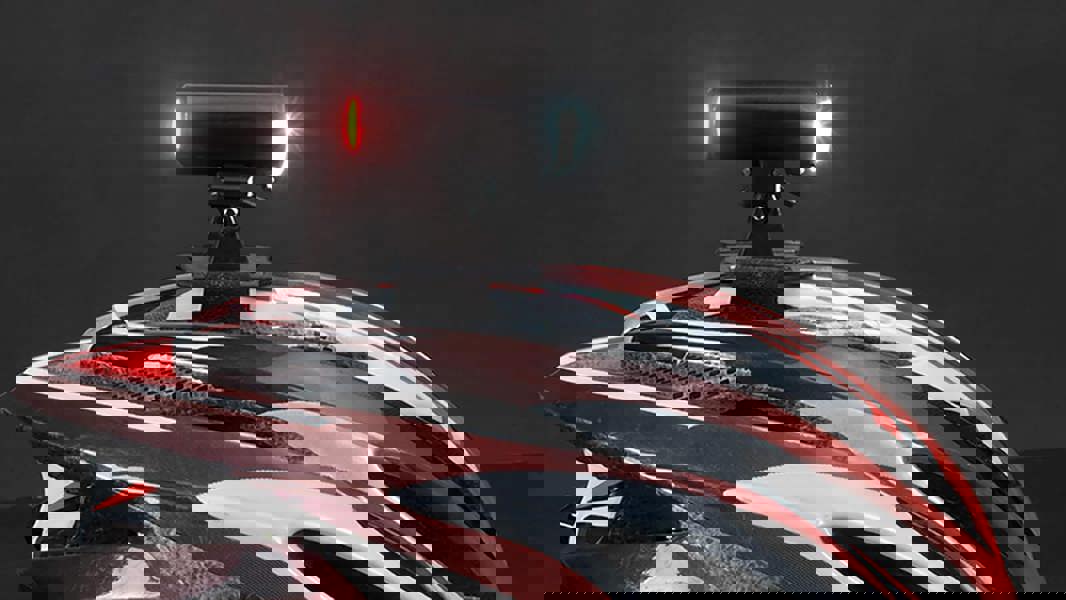 AWE 150 Lumens 1 x Front LED & 7 x Rear COB's USB Bike Helmet Light 360º Visibility