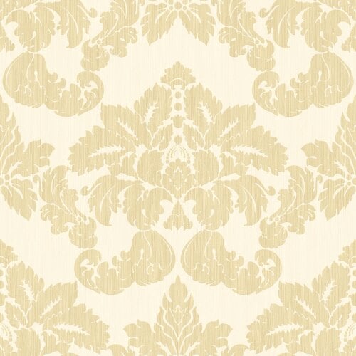 Hoopla Walls Windsor Damask - Sand 10m Wallpaper