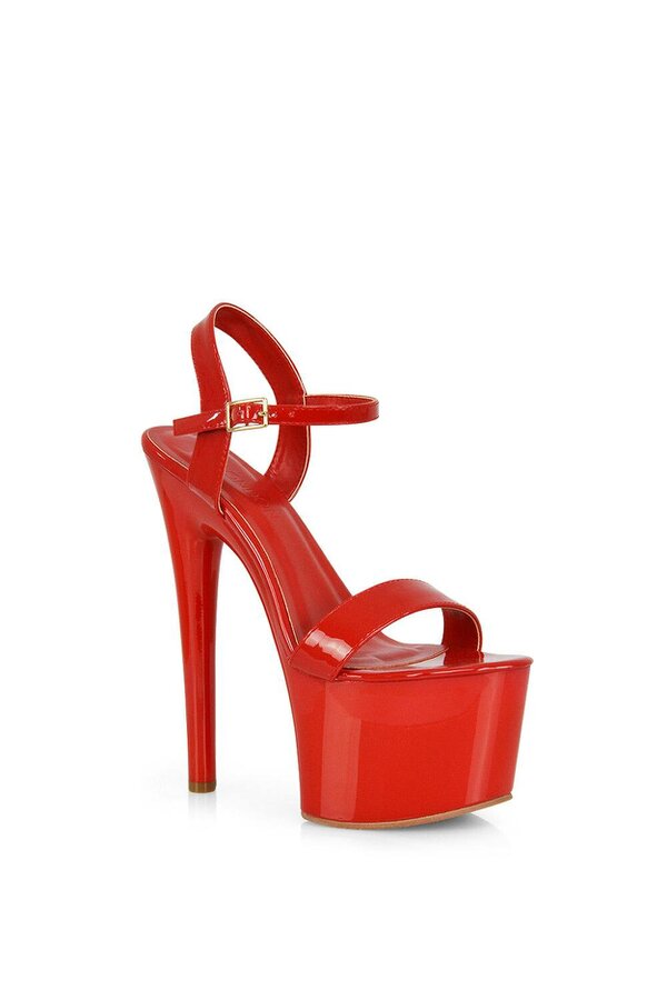 XY LONDON Statement Strappy Sky High Stiletto Platform Heels