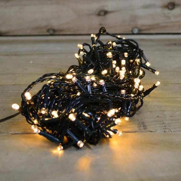 Samuel Alexander 200 LED 16m Indoor Outdoor Christmas Multi Function Mains Operated String Lights with Timer in Warm White