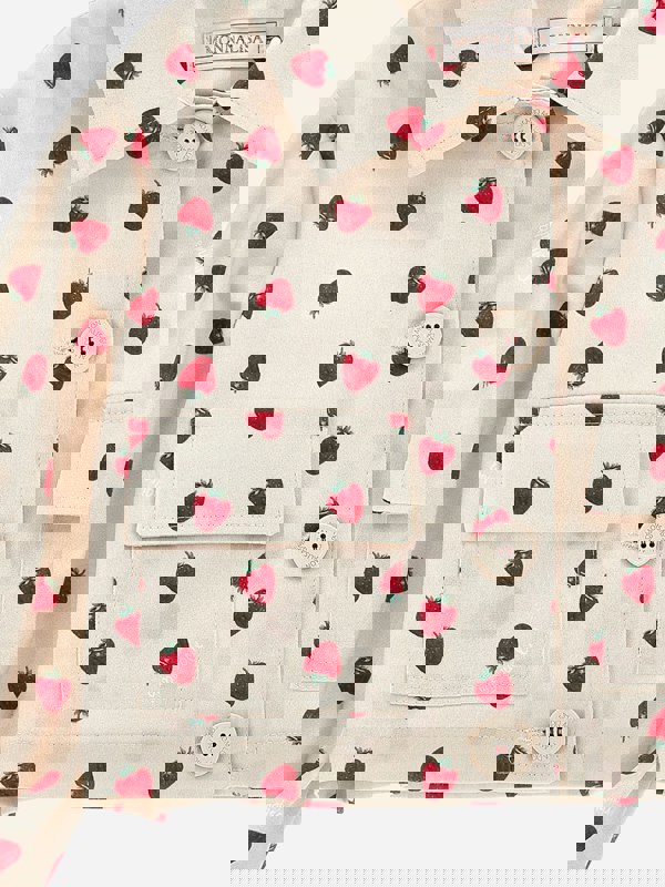 Monnalisa Girls Gabardine Jacket in Beige