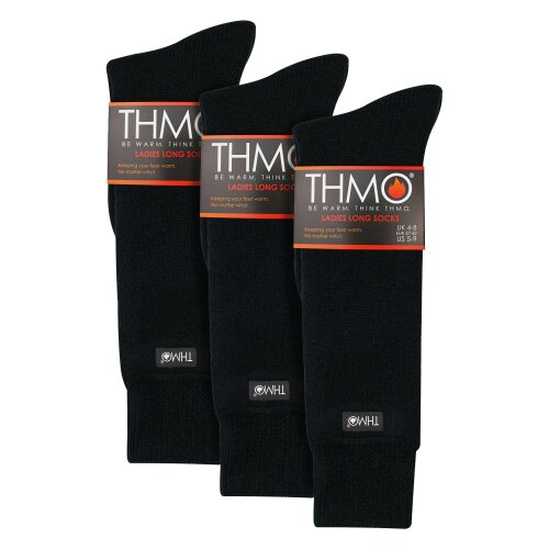 THMO Ladies 3 Pack Extra Long Thermal Socks Warm Winter Knee High Boot Socks